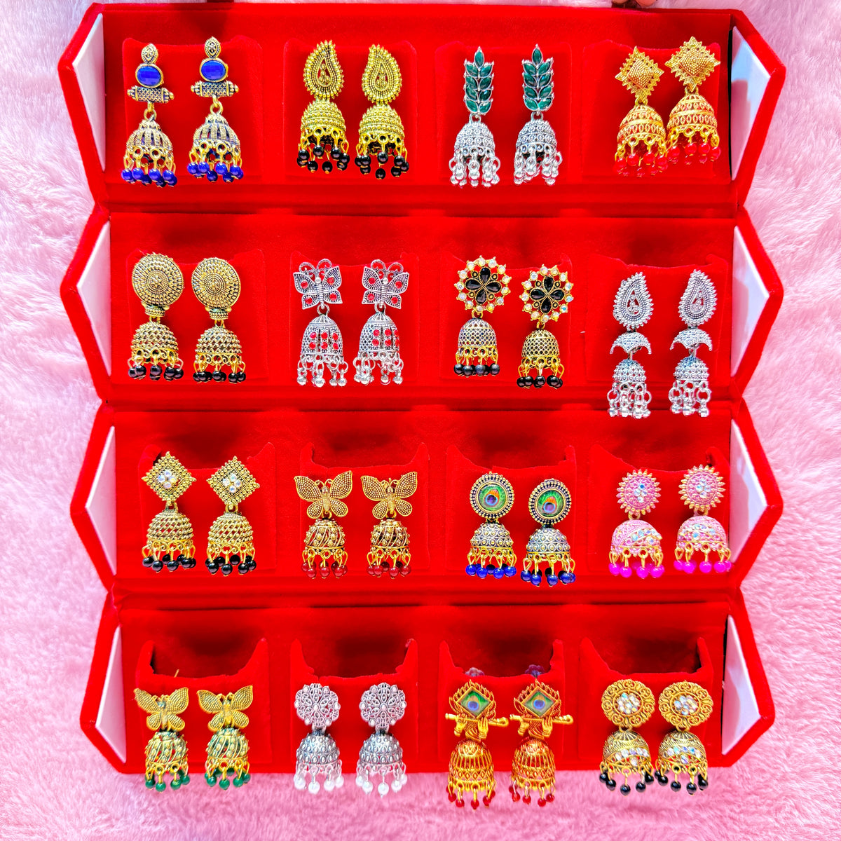 16 Set Jhumka Combo Collection 💖