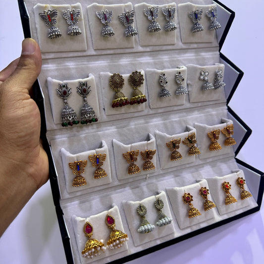 Butterfly Design Jhumka Earrings Gift Box | Premium Combo Set for Women | Stylish & Traditional Collection