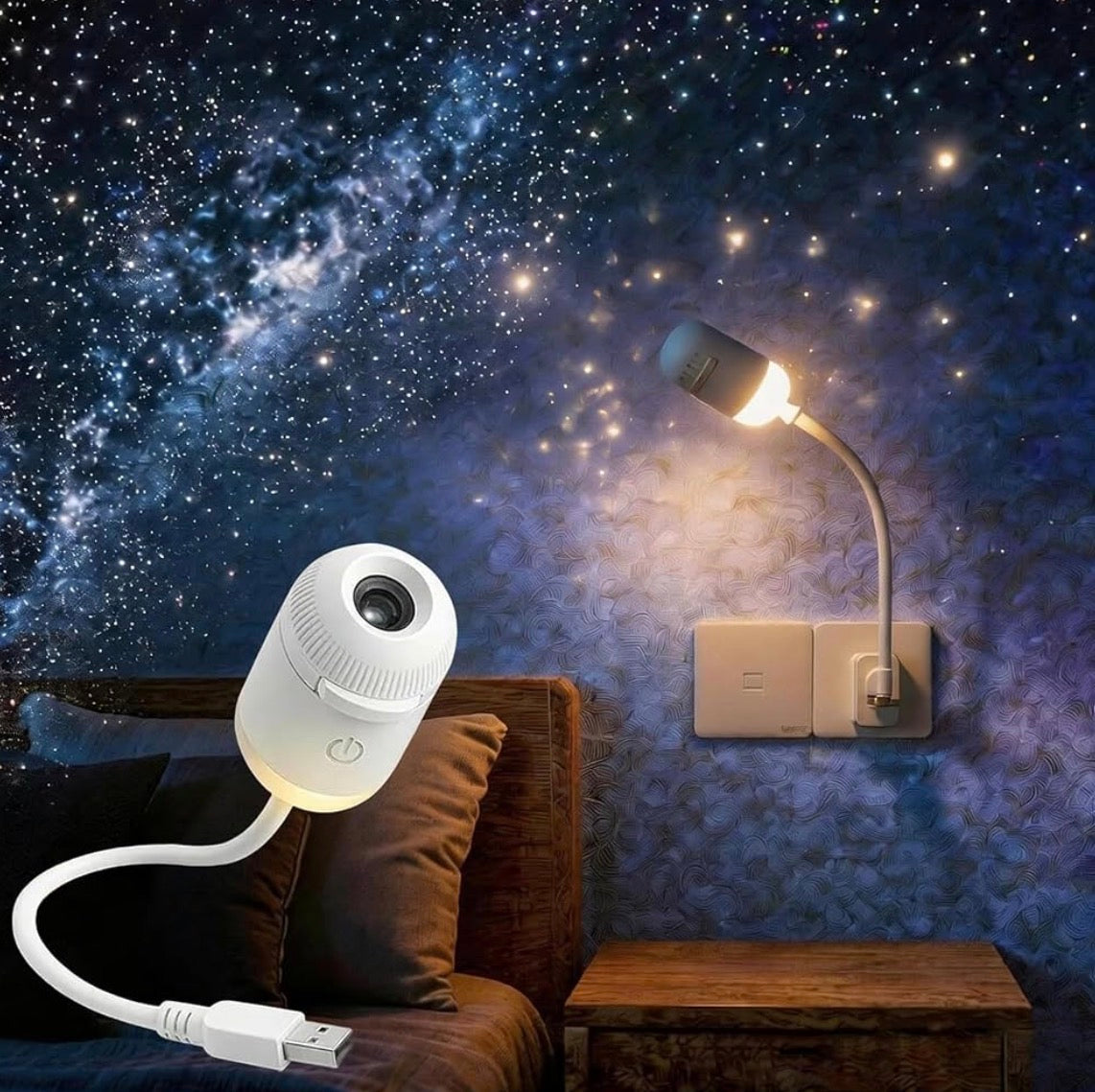 Galaxy and Moon Night Light Projector – 7-in-1 Space Projector Lamp
