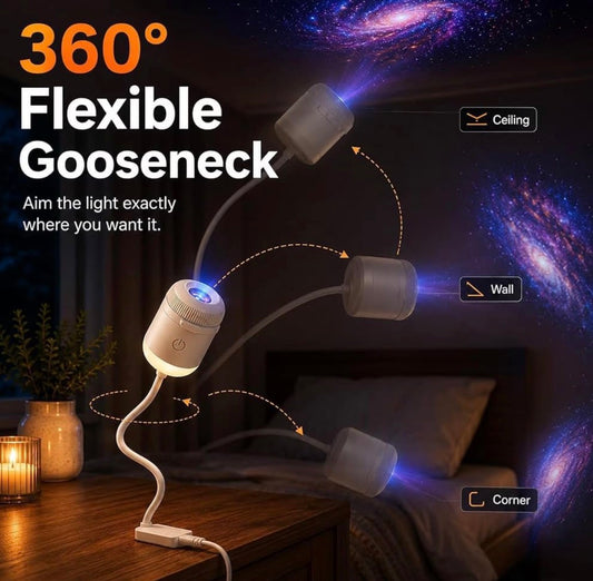 Galaxy and Moon Night Light Projector – 7-in-1 Space Projector Lamp