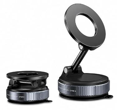 360° Vacuum Magnetic Phone Holder – Strong Suction Magnetic Mount for Phone & Dashboard