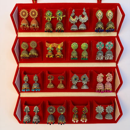 Designer Earrings Set with Storage Box