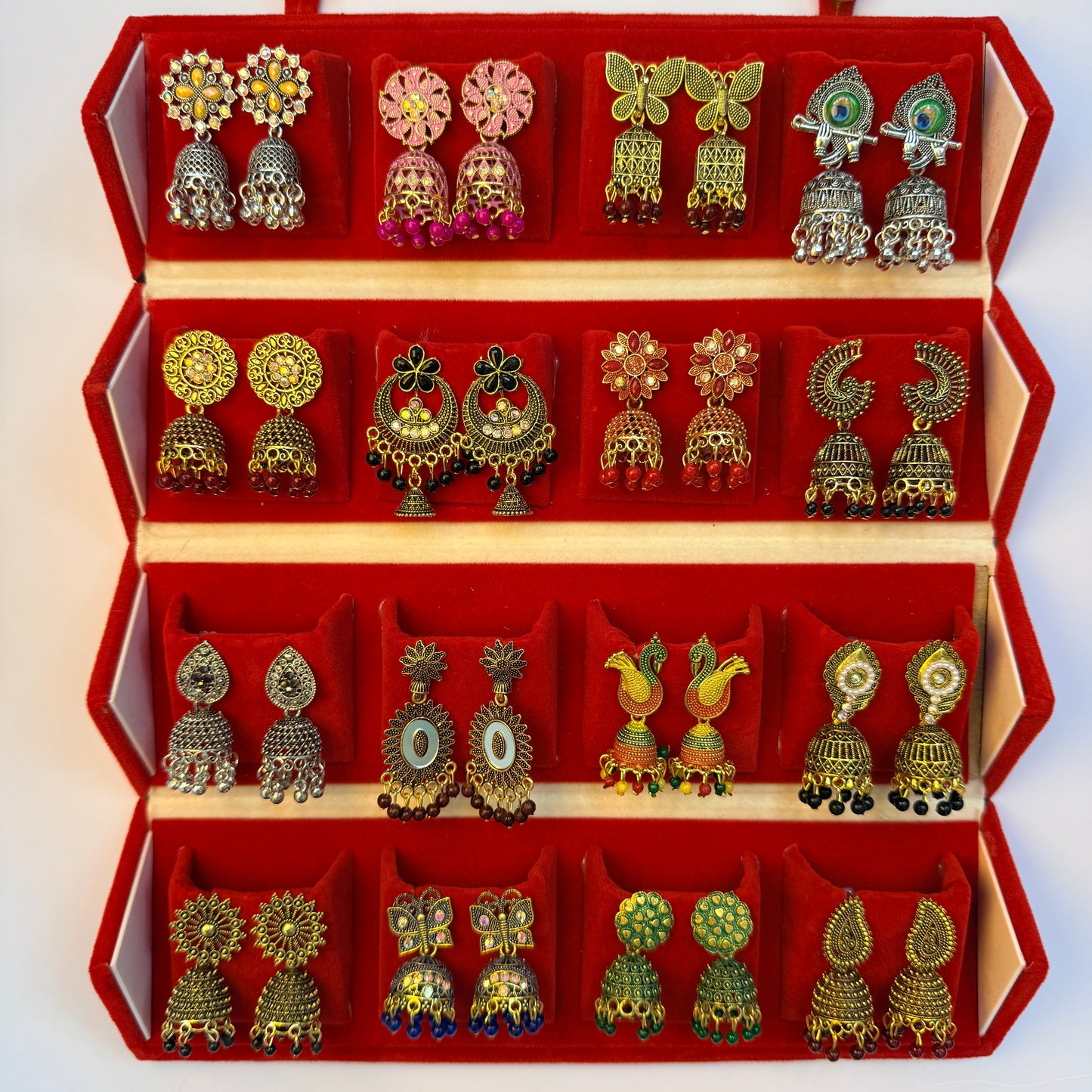 Designer Earrings Set with Storage Box