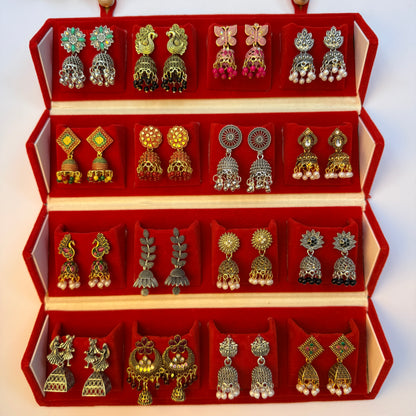 Designer Earrings Set with Storage Box