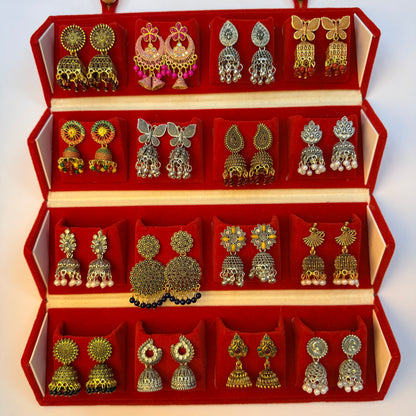 Designer Earrings Set with Storage Box