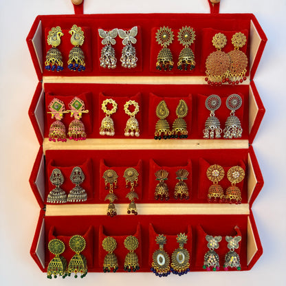 Designer Earrings Set with Storage Box