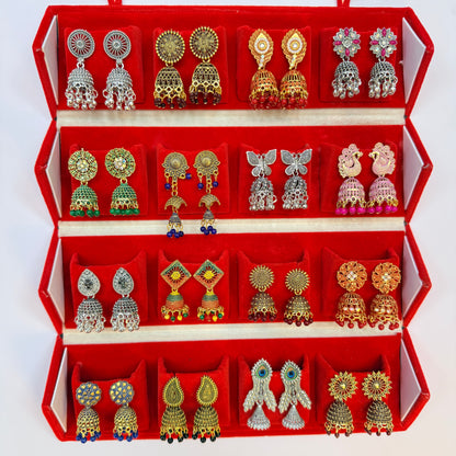 Designer Earrings Set with Storage Box