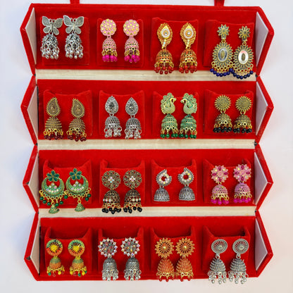 Designer Earrings Set with Storage Box