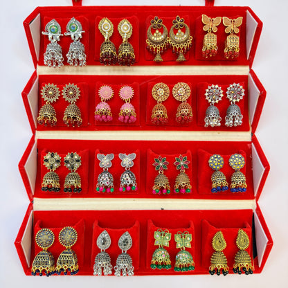 Designer Earrings Set with Storage Box