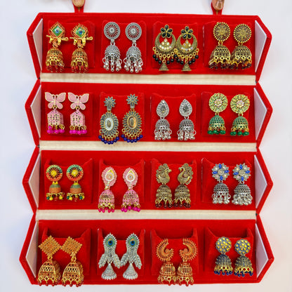 Designer Earrings Set with Storage Box