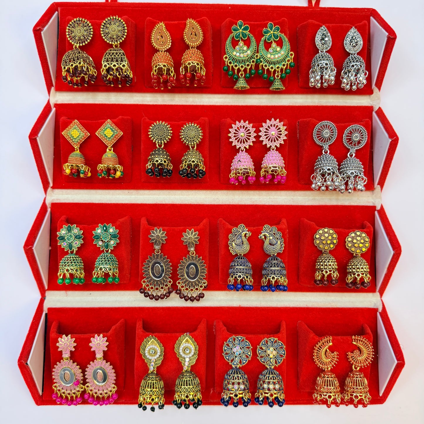 Designer Earrings Set with Storage Box