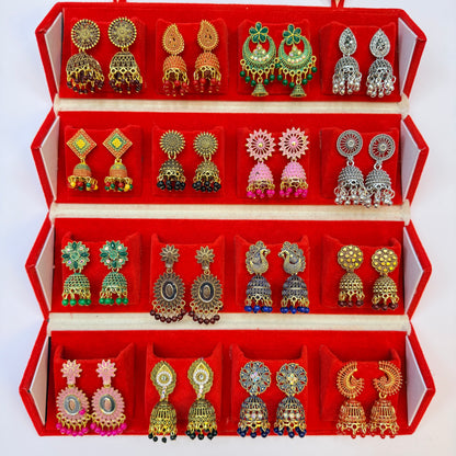 Designer Earrings Set with Storage Box