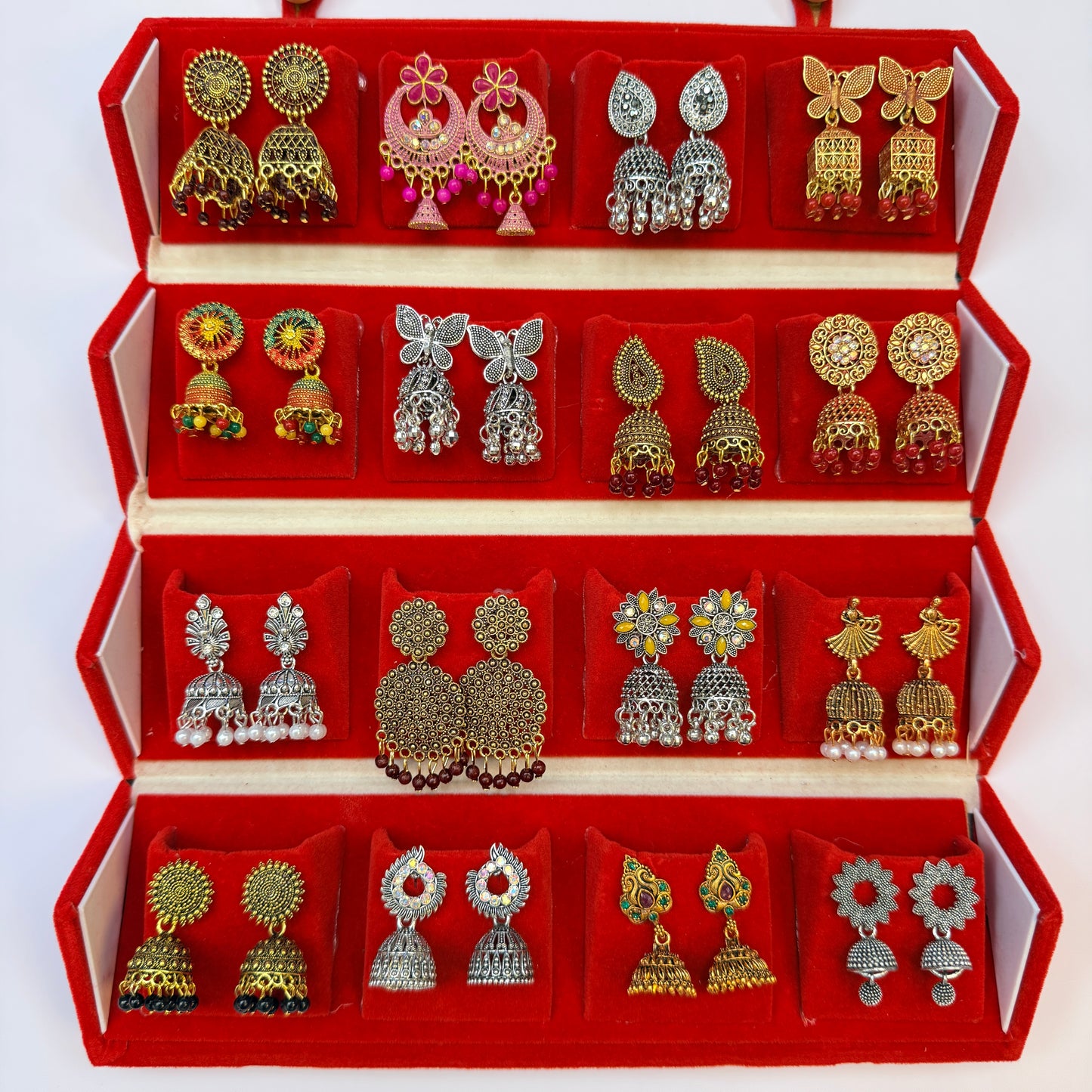 Designer Earrings Set with Storage Box