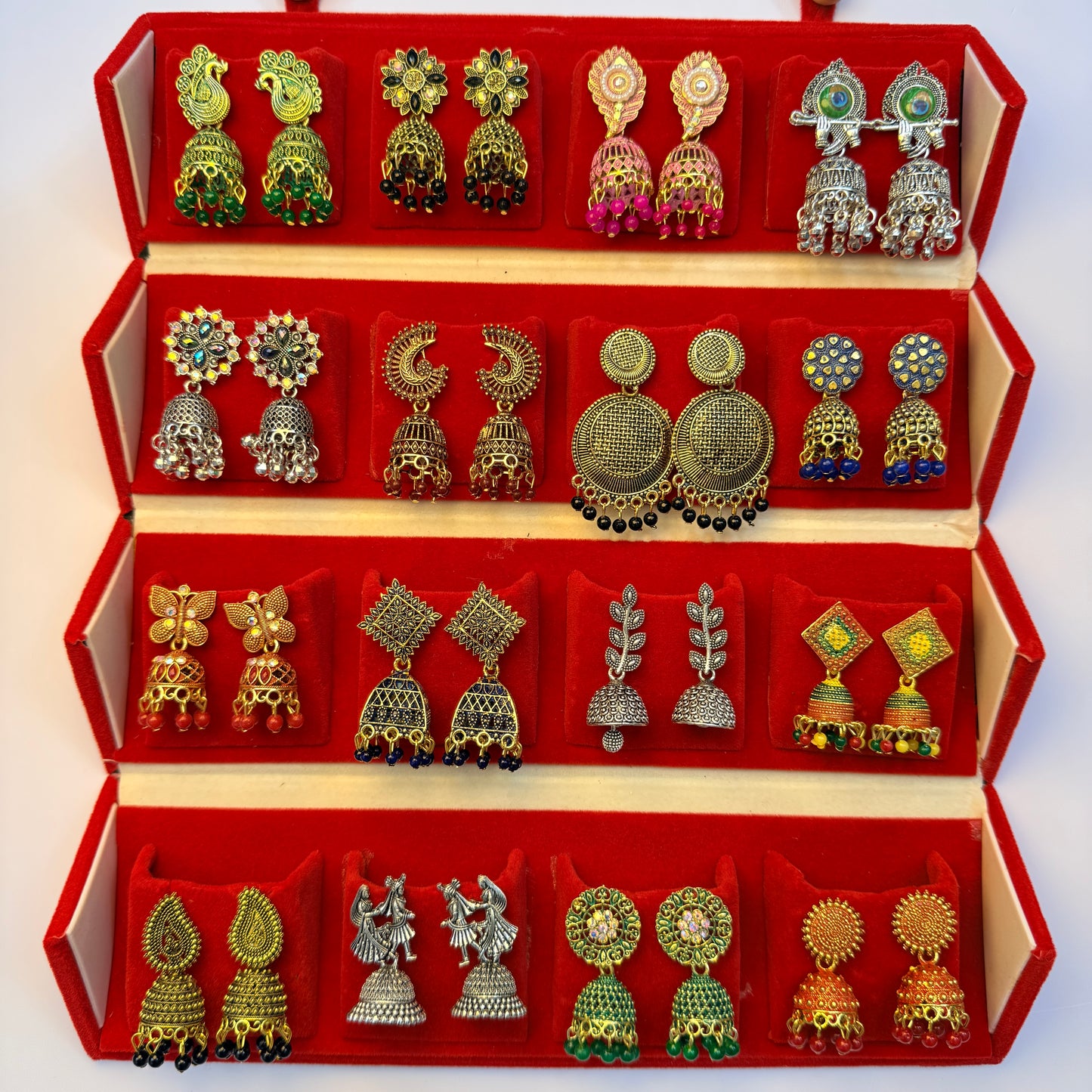 Designer Earrings Set with Storage Box