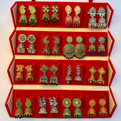 Designer Earrings Set with Storage Box