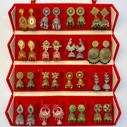 Designer Earrings Set with Storage Box