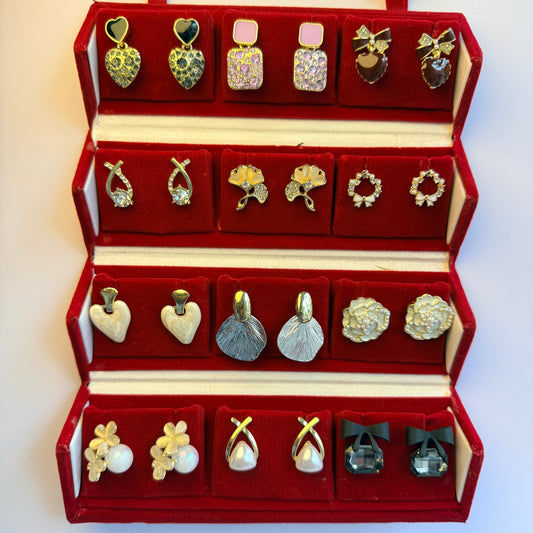 12 Pair Fancy Stud Earrings Combo Set for Women | Trendy Daily Wear & Party Collection