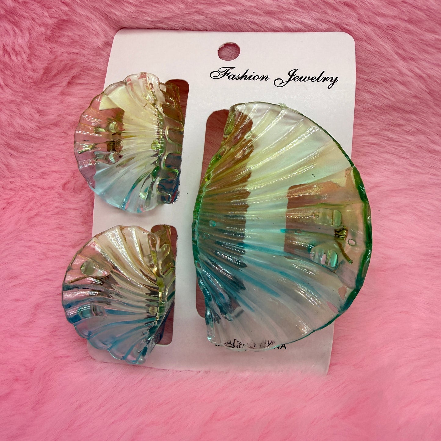 Trending Shell Shape Clutch Hair Clip Set for Women & Girls | Matte Transparent Pastel Claw Clips Combo