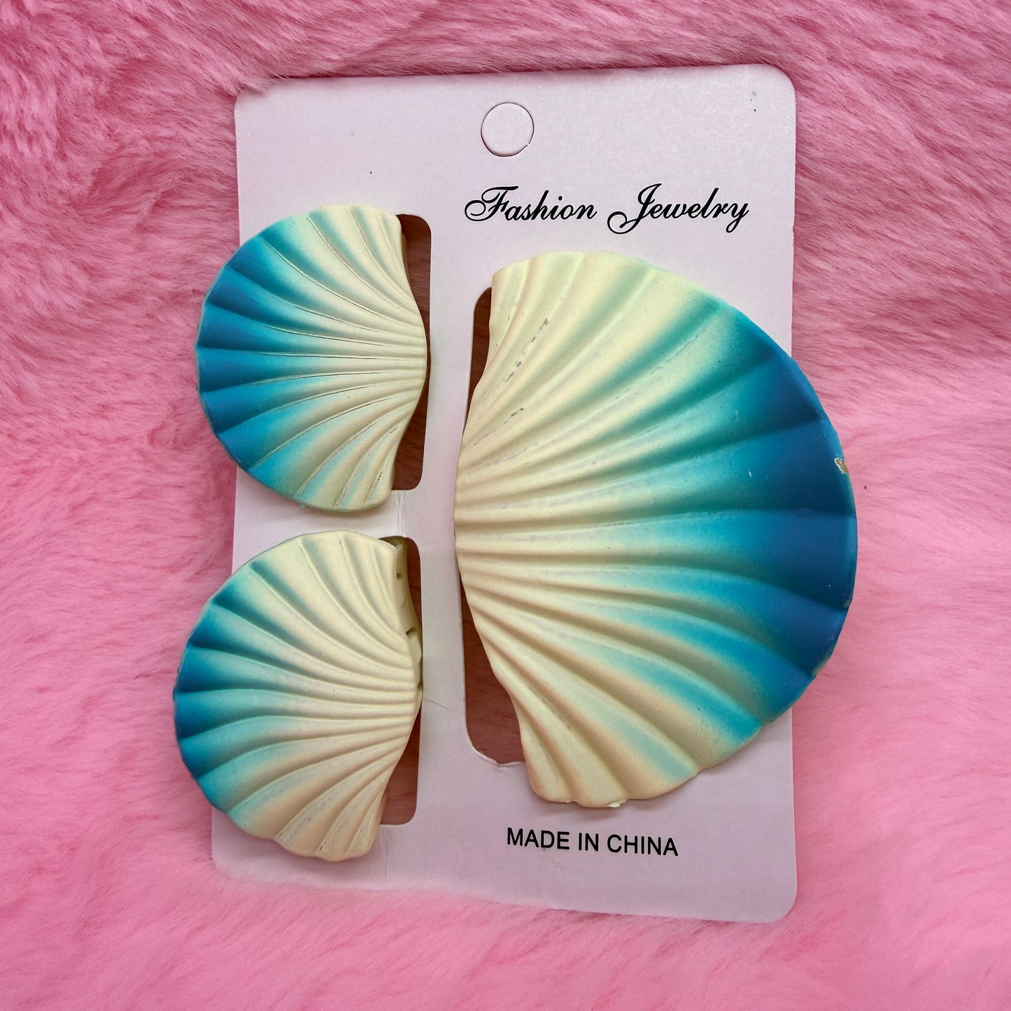 Trending Shell Shape Clutch Hair Clip Set for Women & Girls | Matte Transparent Pastel Claw Clips Combo