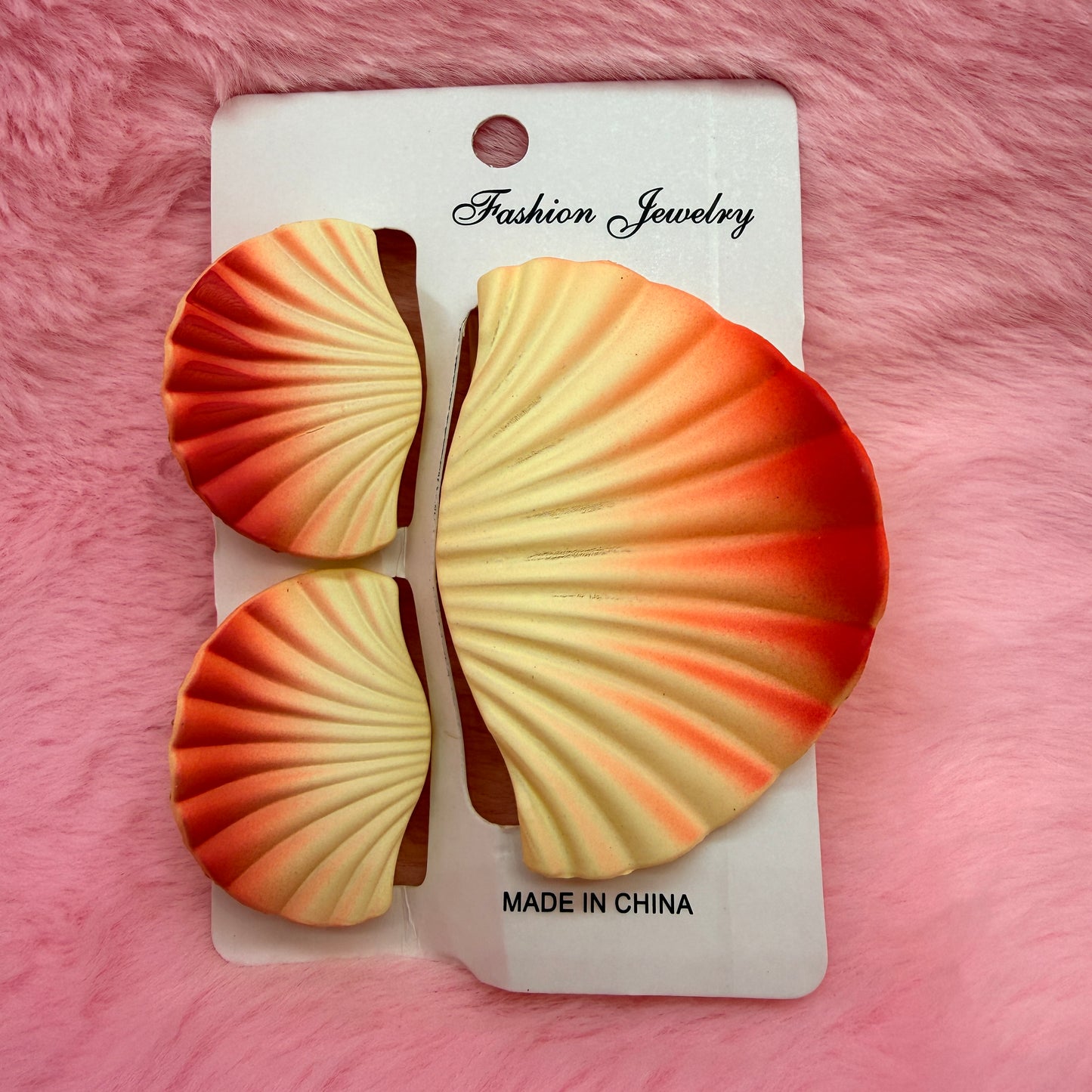 Trending Shell Shape Clutch Hair Clip Set for Women & Girls | Matte Transparent Pastel Claw Clips Combo