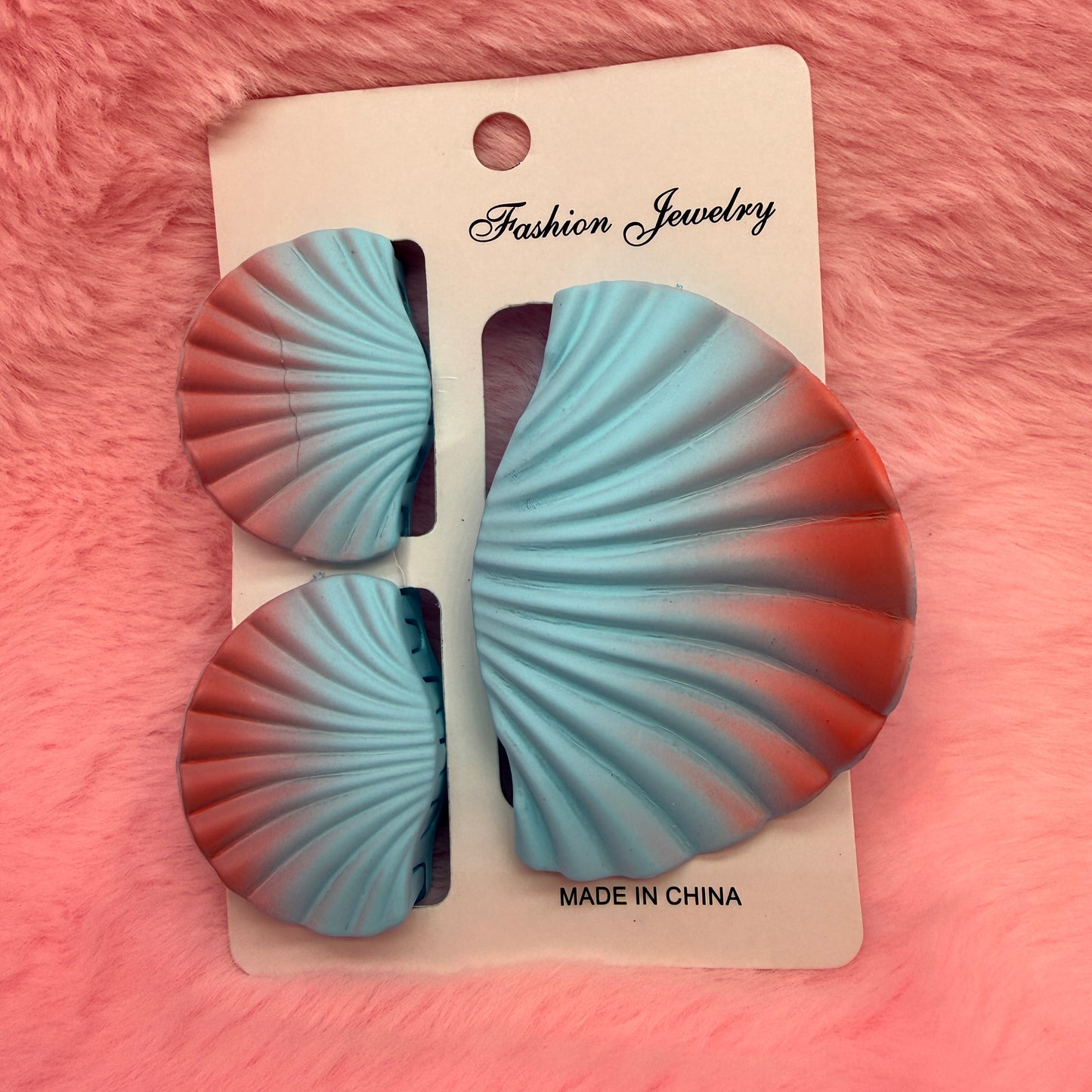 Trending Shell Shape Clutch Hair Clip Set for Women & Girls | Matte Transparent Pastel Claw Clips Combo