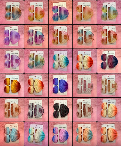 Trending Shell Shape Clutch Hair Clip Set for Women & Girls | Matte Transparent Pastel Claw Clips Combo