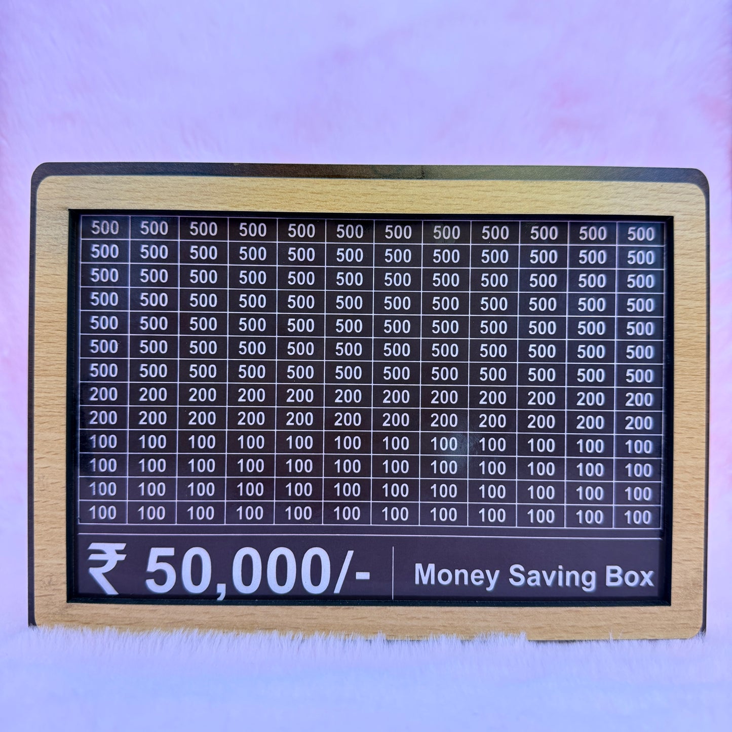 Baby Murugar ₹50,000 Money Saving Box – Wooden Piggy Bank with Laser Marking "ஆறுமுகம் அருளிடும் அனுதினமும் ஏறுமுகம்"
