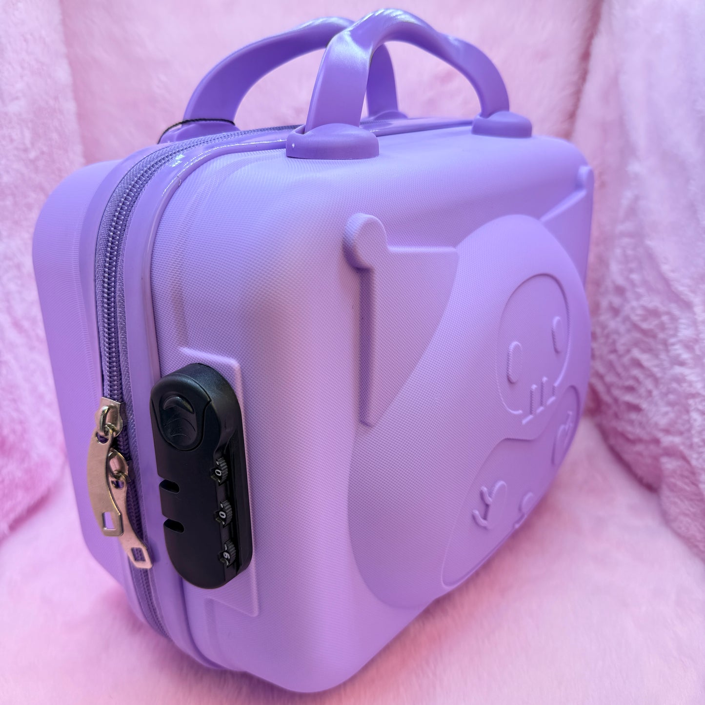 Luxury Purple Mini Suitcase Jewellery Combo Set – Designer Earrings & Colorful Glass Bangles Collection