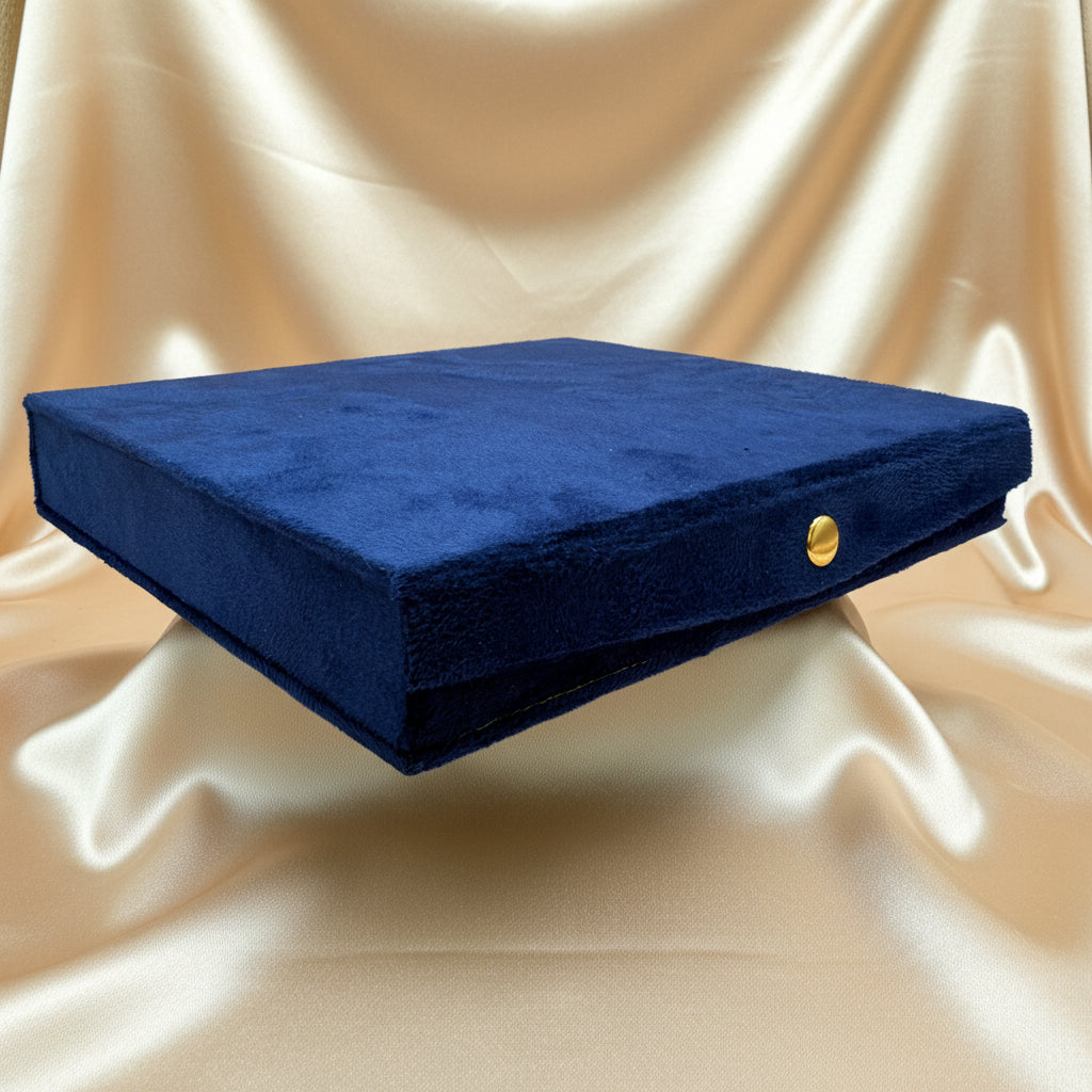 12 Pairs Premium Jhumka Earrings Combo Set with Royal Blue Velvet Gift Box & Tamil Kavithai | Traditional Designer Earrings Collection