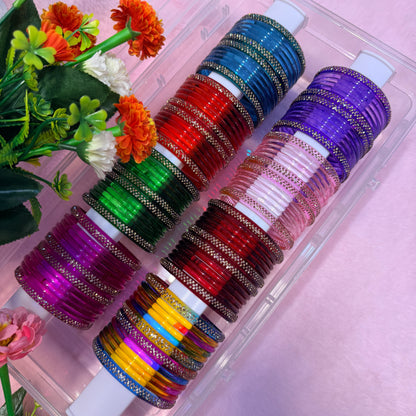 Jelly Bangle Set with Stone Bangles | Premium Fashion Bangles