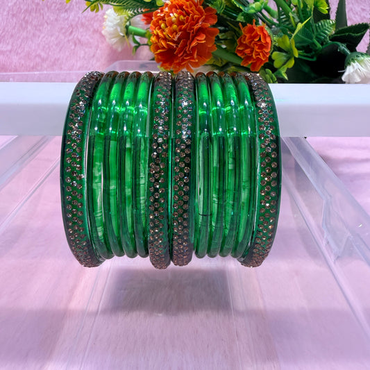 Jelly Bangle Set with Stone Bangles | Premium Fashion Bangles