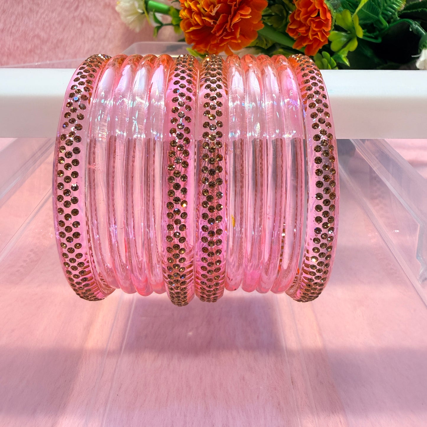 Jelly Bangle Set with Stone Bangles | Premium Fashion Bangles