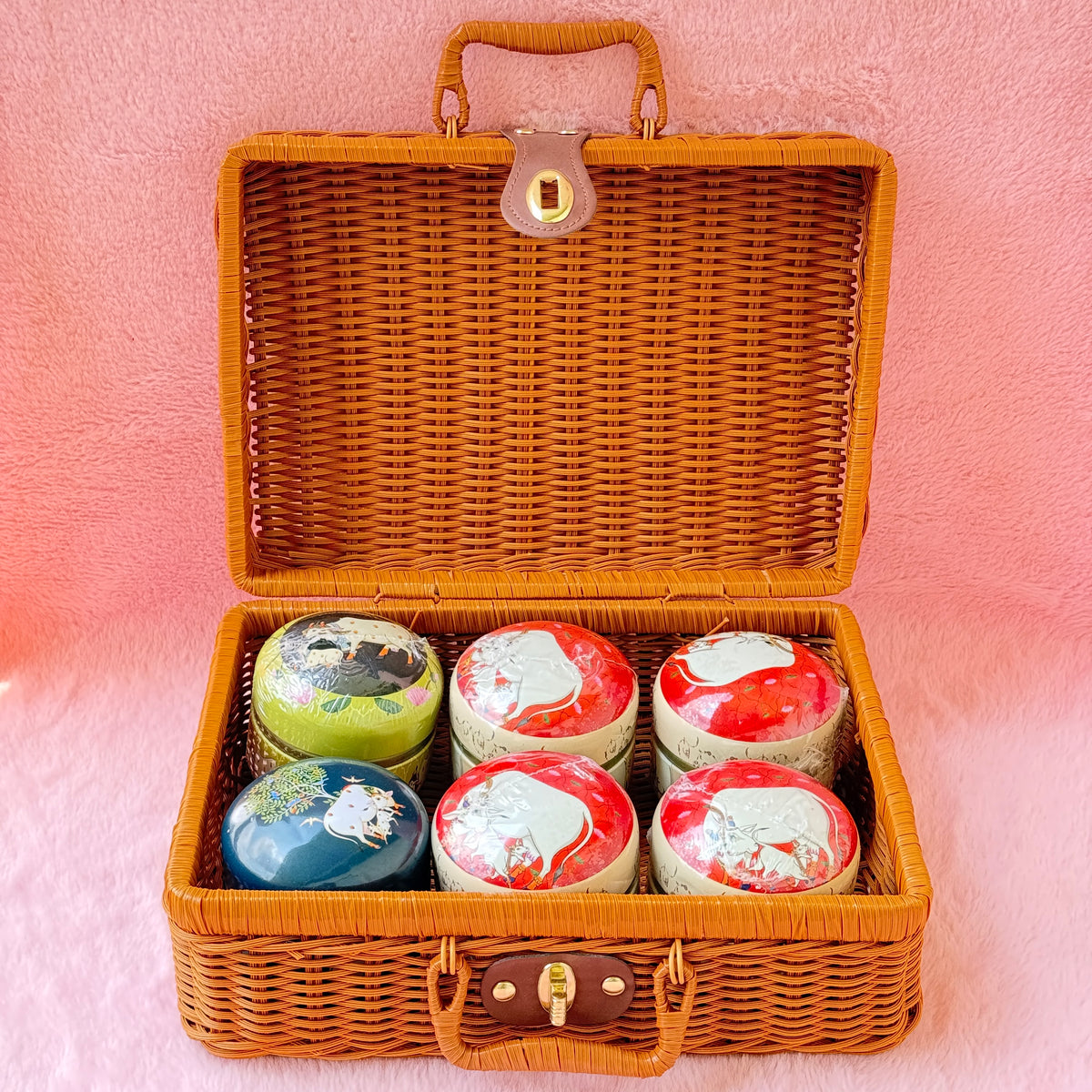 Diwali Healthy Hamper Box – 6 Dry Fruit Storage Containers in Handcrafted Suitcase Gift Box