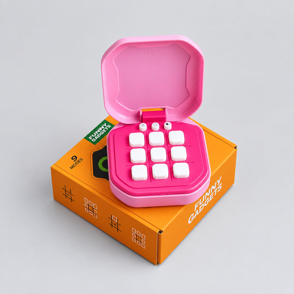 AI Intelligence Tic-Tac-Toe Electronic Game Console | 9 Modes Educational Puzzle Toy for Kids