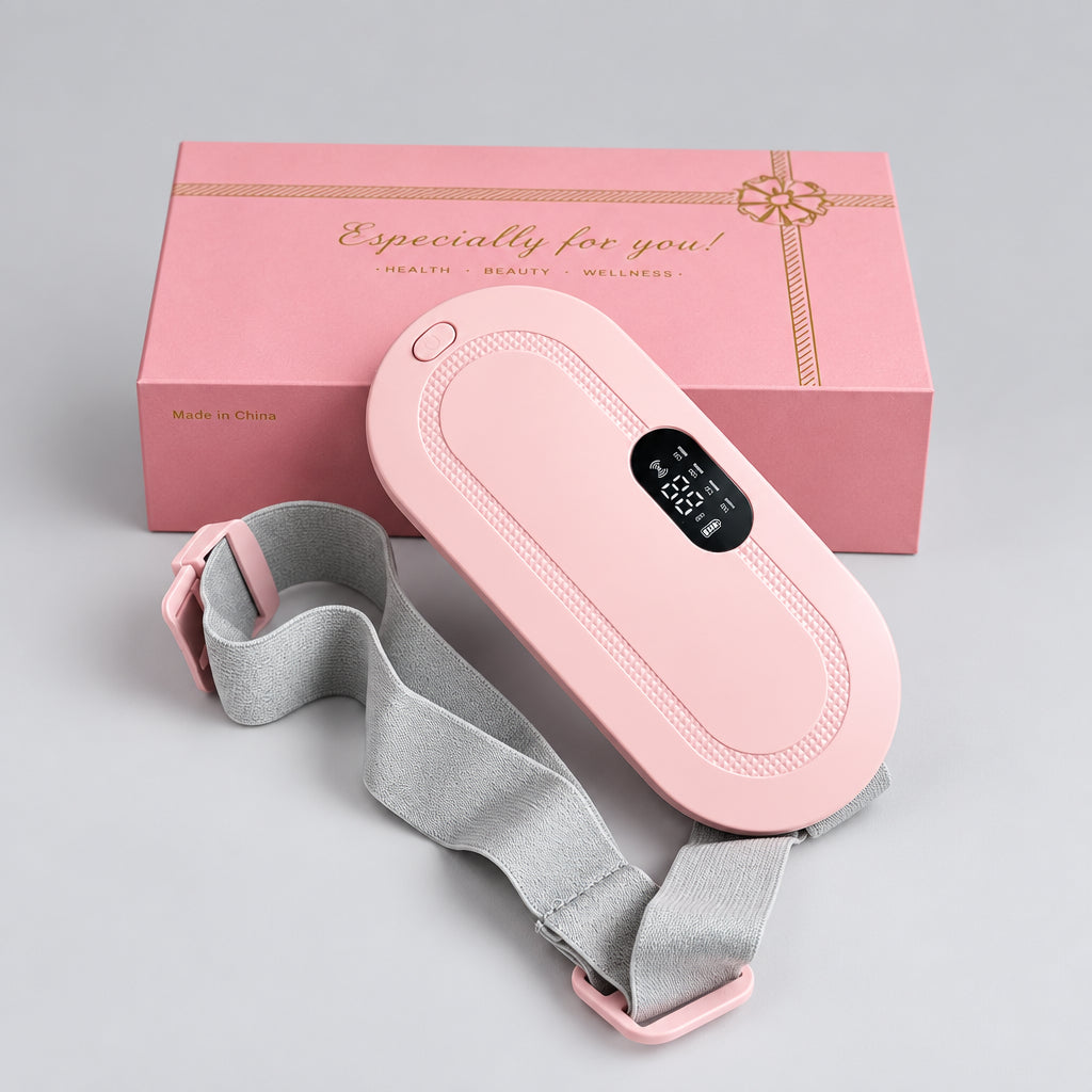 Rechargeable Electric Heating & Vibration Waist Belt – 3 Heat Levels, USB Charging