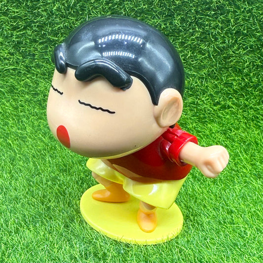 Crayon Shinchan Movable Nodding Head Toy | Mechanical Cartoon Figure | Cute Desk Decor