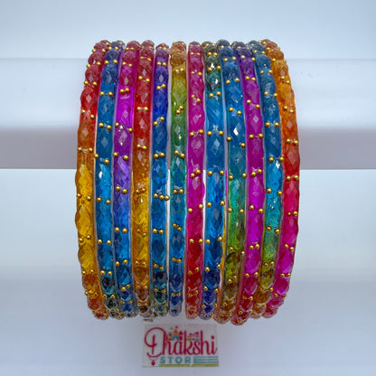 Rain Drop Crystal Designer Bangles Set for Women – Premium Party & Festive Wear