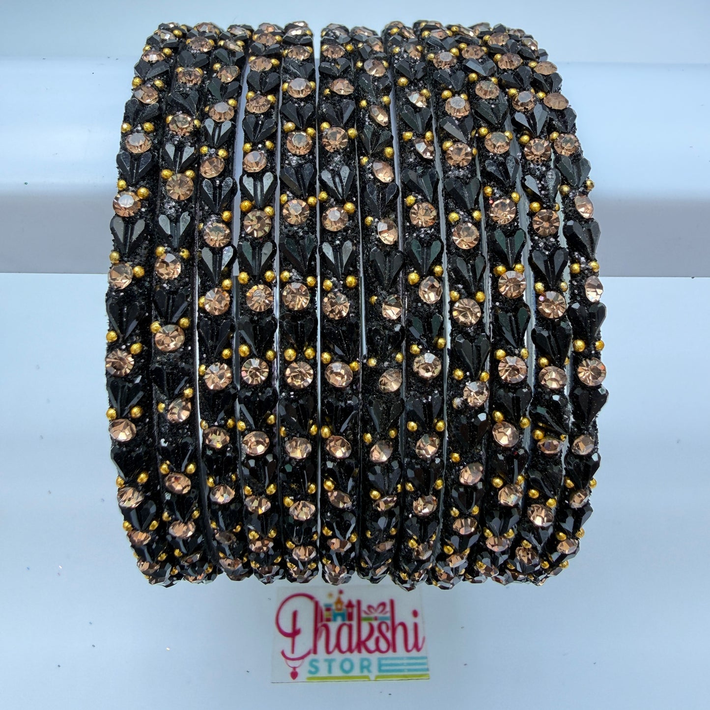 Heart Cutting Glass Bangle Set for Women – Designer Crystal Party Wear Bangles