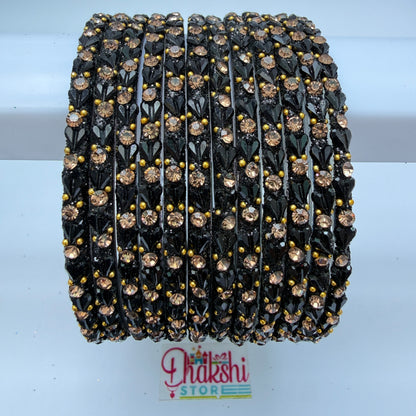 Heart Cutting Glass Bangle Set for Women – Designer Crystal Party Wear Bangles