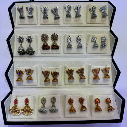 Butterfly Design Jhumka Earrings Gift Box | Premium Combo Set for Women | Stylish & Traditional Collection