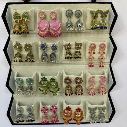 Designer Earrings Set with Storage Box