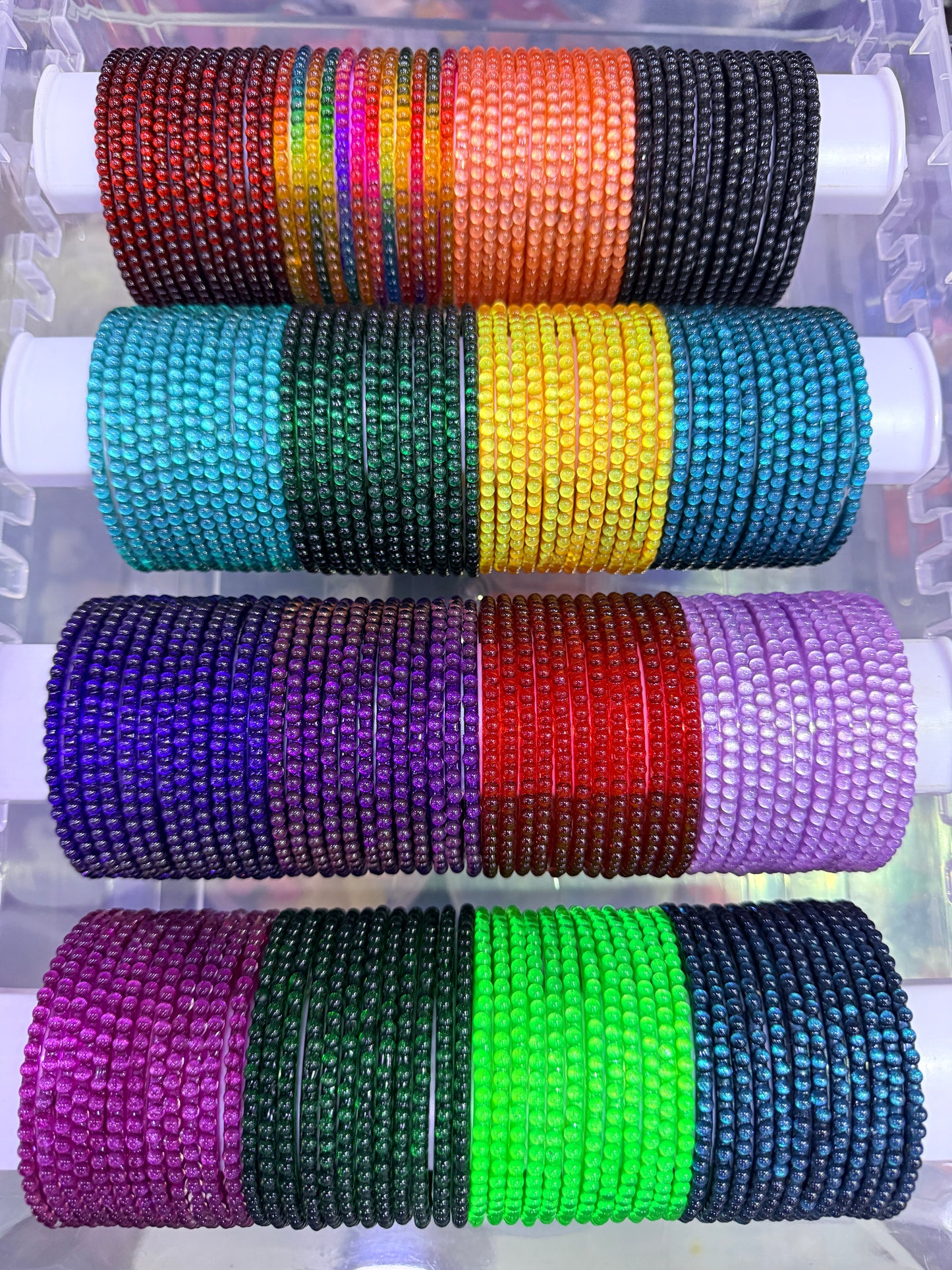 Mothi Mala Bangles Set (Premium Multi-Color Collection)