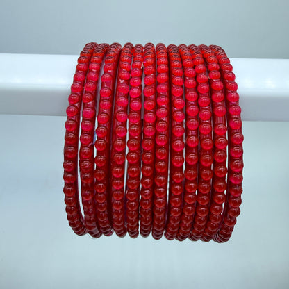 Mothi Mala Bangles Set (Premium Multi-Color Collection)