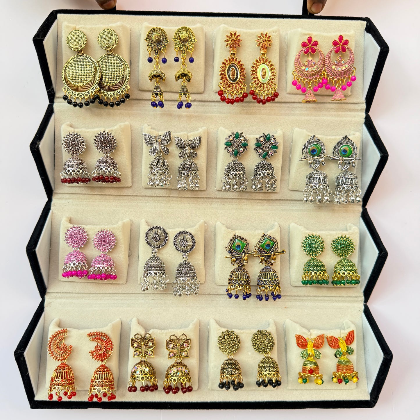 Designer Earrings Set with Storage Box