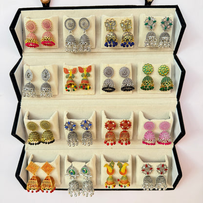 Designer Earrings Set with Storage Box