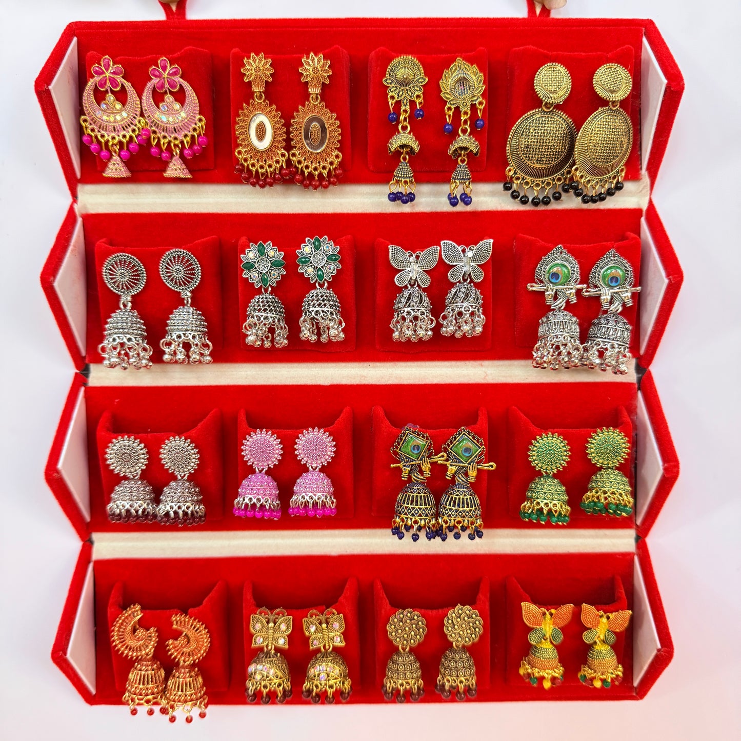 Designer Earrings Set with Storage Box