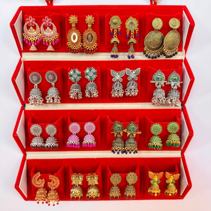 Designer Earrings Set with Storage Box