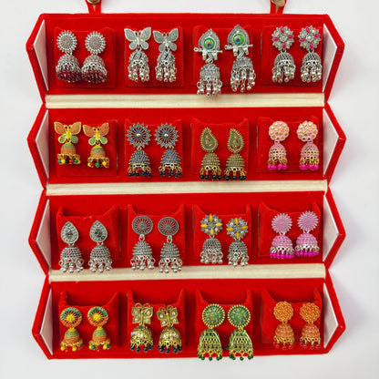 Designer Earrings Set with Storage Box
