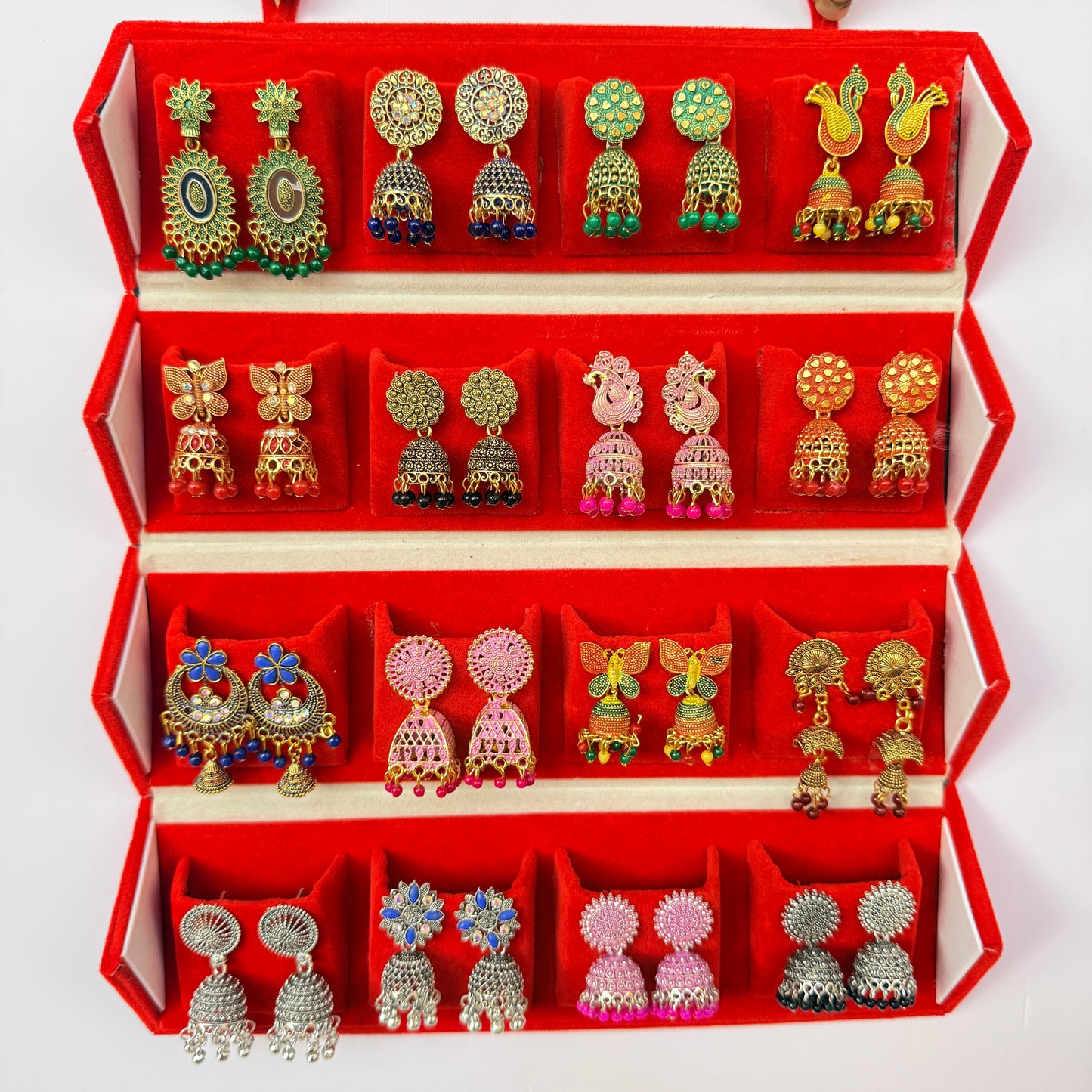 Designer Earrings Set with Storage Box