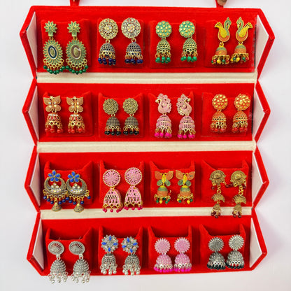 Designer Earrings Set with Storage Box